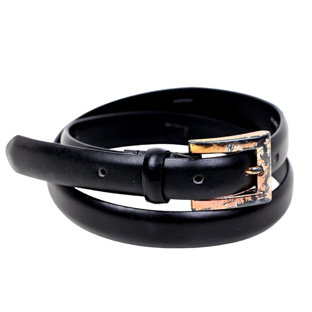 VTG Jones New York BLACK GENUINE LEATHER 7/8"Wd DRESS WOMEN'S BELT Sz L (R58